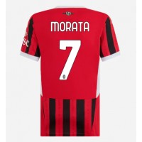 Fotballdrakt Dame AC Milan Alvaro Morata #7 Hjemmedrakt 2024-25 Kortermet